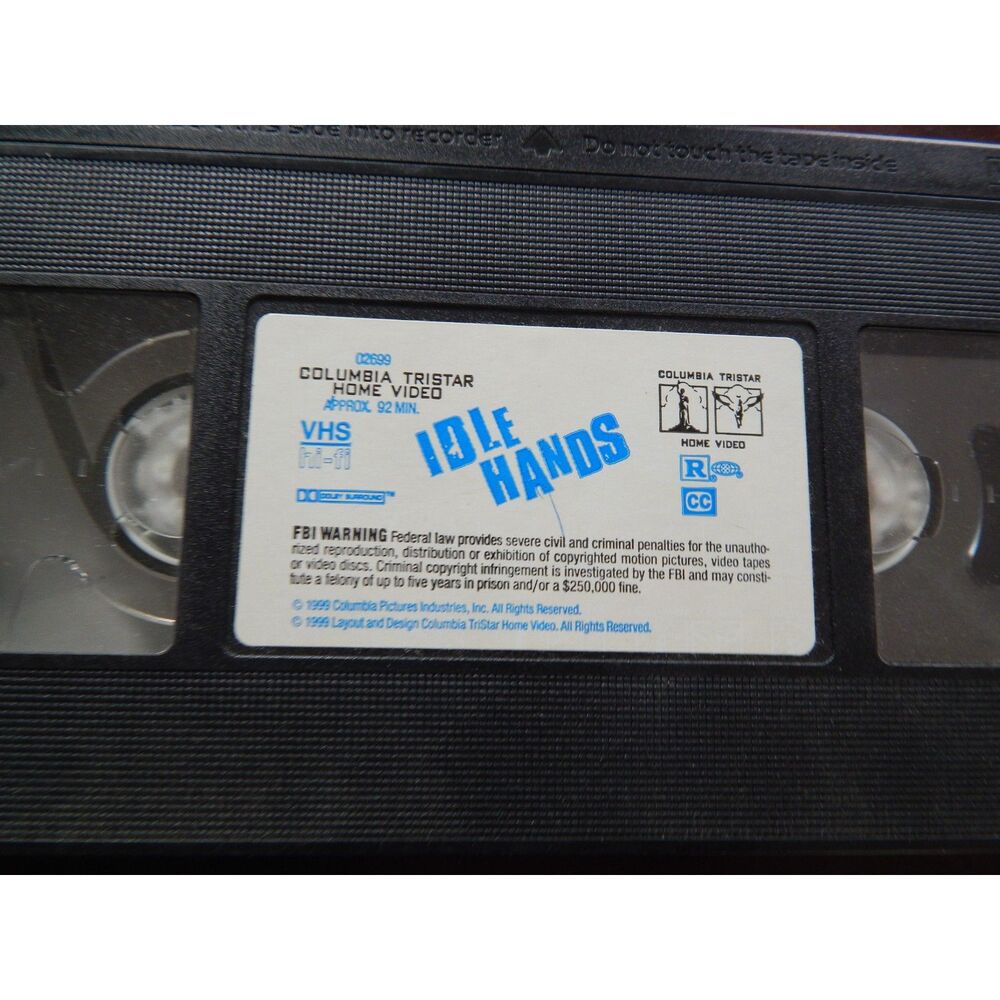 Idle Hands vintage 1999 VHS in hard plastic video movie case - Picture 4 of 4